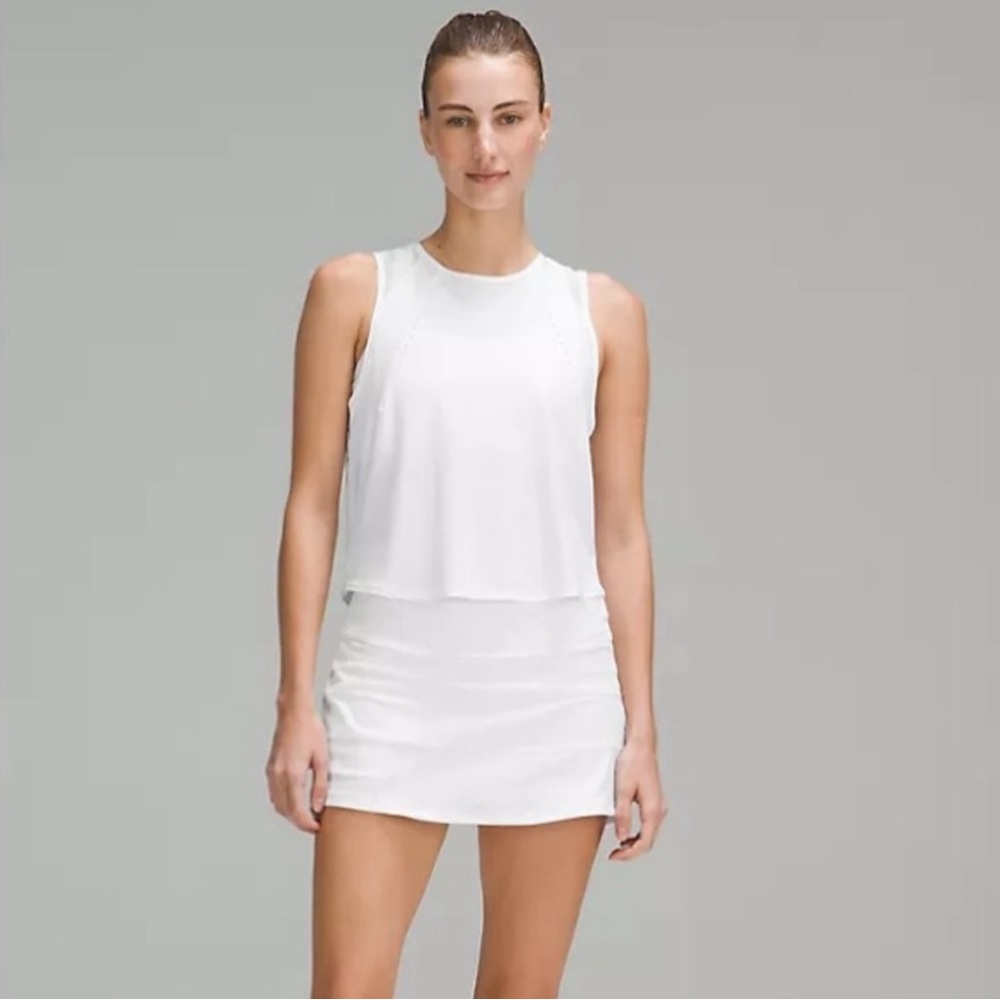 White Pace Rival Mid-Rise Skirt